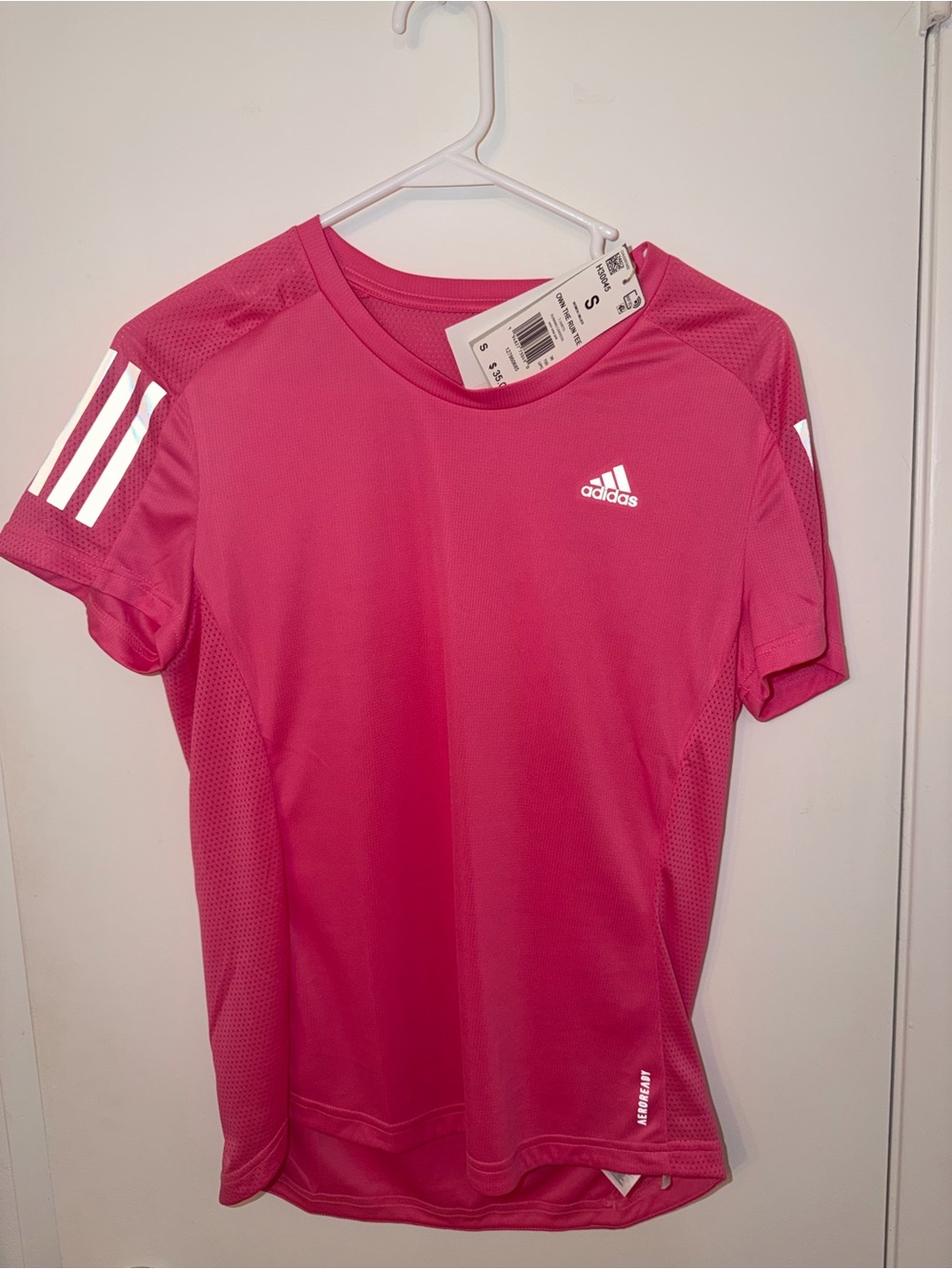 adidas Pink Short-Sleeve Performance Tee